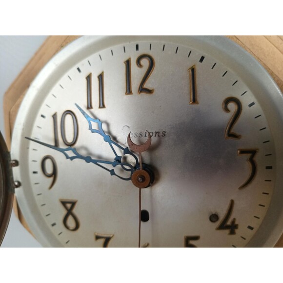 Sessions Electric Wall Clock Mid Century Wooden Body For Decoration/Restoration - Picture 3 of 7
